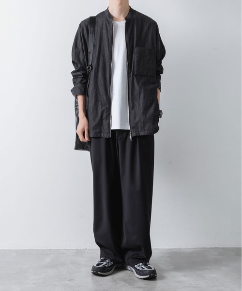 ATTACHMENT（アタッチメント）の「【 直営店・ZOZOTOWN限定 】5.5ozデニム ワンウォッシュ バンドカラーシャツ / 5.5oz DENIM ONE WASH BAND COLLAR SHIRT（シャツ/ブラウス・メンズ・ネイビー/ブラック・1/2/3）」の19枚目の写真