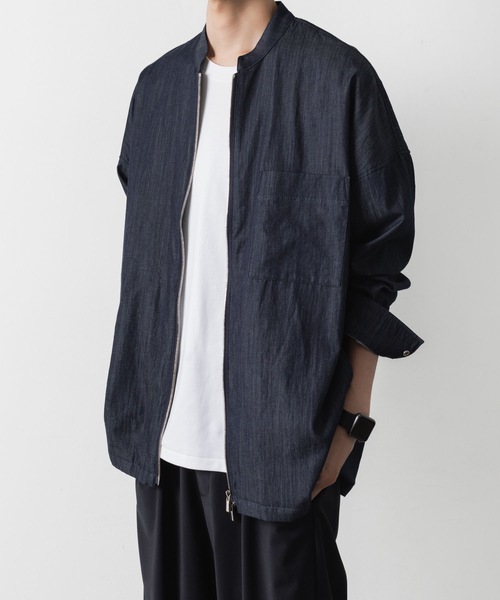 ATTACHMENT（アタッチメント）の「【 直営店・ZOZOTOWN限定 】5.5ozデニム ワンウォッシュ バンドカラーシャツ / 5.5oz DENIM ONE WASH BAND COLLAR SHIRT（シャツ/ブラウス・メンズ・ネイビー/ブラック・1/2/3）」の20枚目の写真