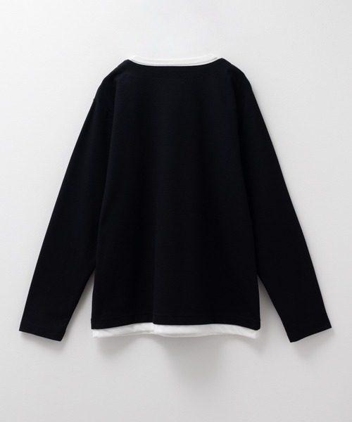 NAVY(ネイビー)の「NAVY 時短コーデ キーネックロンT(Tシャツ/カットソー・メンズ・グリーン/ブラック/グレイッシュベージュ/ネイビー・XXL/S/M/L/XL)」の6枚目の写真