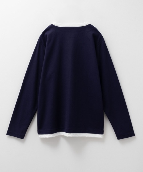 NAVY(ネイビー)の「NAVY 時短コーデ キーネックロンT(Tシャツ/カットソー・メンズ・グリーン/ブラック/グレイッシュベージュ/ネイビー・XXL/S/M/L/XL)」の12枚目の写真