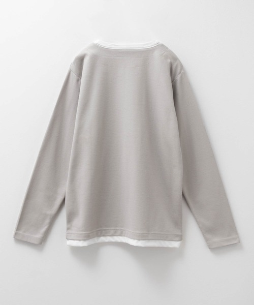 NAVY(ネイビー)の「NAVY 時短コーデ キーネックロンT(Tシャツ/カットソー・メンズ・グリーン/ブラック/グレイッシュベージュ/ネイビー・XXL/S/M/L/XL)」の8枚目の写真
