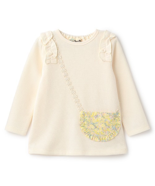 Love&Peace&Money（ラブアンドピースアンドマネー）の「ポシェットトレーナー（スウェット・キッズ・キナリ/ピンク・80ｃｍ/90cm/100cm/110cm/120cm/130cm）」の2枚目の写真