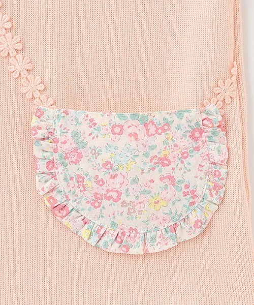 Love&Peace&Money（ラブアンドピースアンドマネー）の「ポシェットトレーナー（スウェット・キッズ・キナリ/ピンク・80ｃｍ/90cm/100cm/110cm/120cm/130cm）」の4枚目の写真