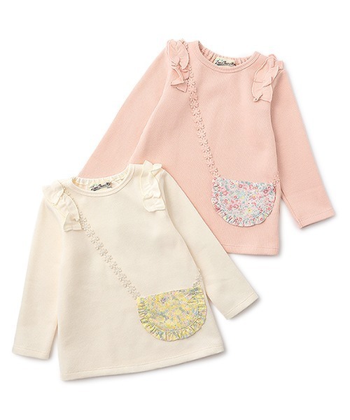 Love&Peace&Money（ラブアンドピースアンドマネー）の「ポシェットトレーナー（スウェット・キッズ・キナリ/ピンク・80ｃｍ/90cm/100cm/110cm/120cm/130cm）」の7枚目の写真