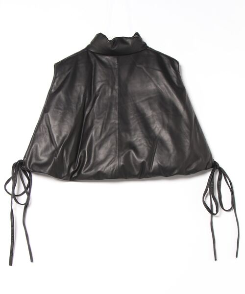 ORIENT MILLINERY（オリエント ミリナリー）の「SHEEP SKIN LEATHER DOWN VEST | リアルシープスキン ダウンベスト（その他アウター・レディース・ブラック/カーキ・FREE）」の20枚目の写真