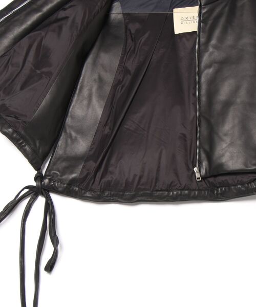 ORIENT MILLINERY（オリエント ミリナリー）の「SHEEP SKIN LEATHER DOWN VEST | リアルシープスキン ダウンベスト（その他アウター・レディース・ブラック/カーキ・FREE）」の21枚目の写真