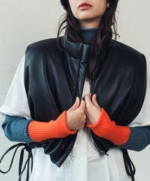 ORIENT MILLINERY | SHEEP SKIN LEATHER DOWN VEST | リアルシープスキン ダウンベスト(その他アウター)