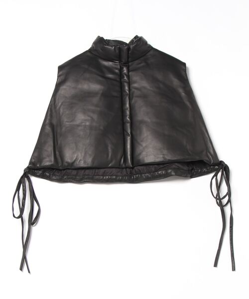 ORIENT MILLINERY（オリエント ミリナリー）の「SHEEP SKIN LEATHER DOWN VEST | リアルシープスキン ダウンベスト（その他アウター・レディース・ブラック/カーキ・FREE）」の19枚目の写真