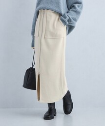 green label relaxing | モールジャージ ジップアップ ロング スカート(スカート)