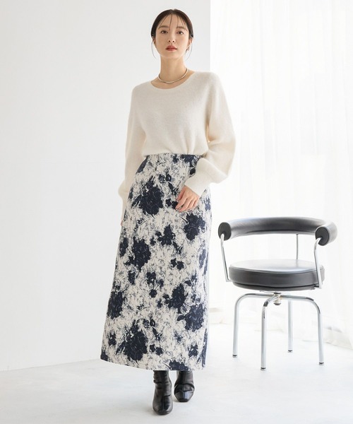 Andemiu(アンデミュウ)の「【洗える】アルパカコンボートネックニット(ニット/セーター・レディース・ライトグレー/ピンク/オフホワイト・FREE)」の9枚目の写真