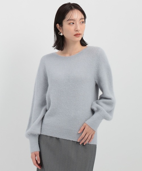 Andemiu(アンデミュウ)の「【洗える】アルパカコンボートネックニット(ニット/セーター・レディース・ライトグレー/ピンク/オフホワイト・FREE)」の14枚目の写真
