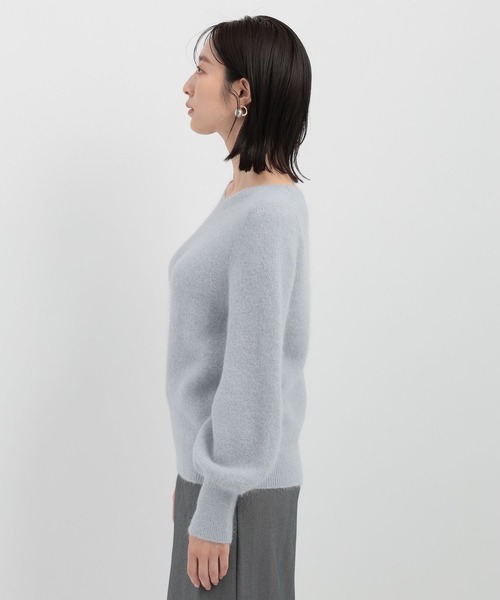 Andemiu(アンデミュウ)の「【洗える】アルパカコンボートネックニット(ニット/セーター・レディース・ライトグレー/ピンク/オフホワイト・FREE)」の15枚目の写真