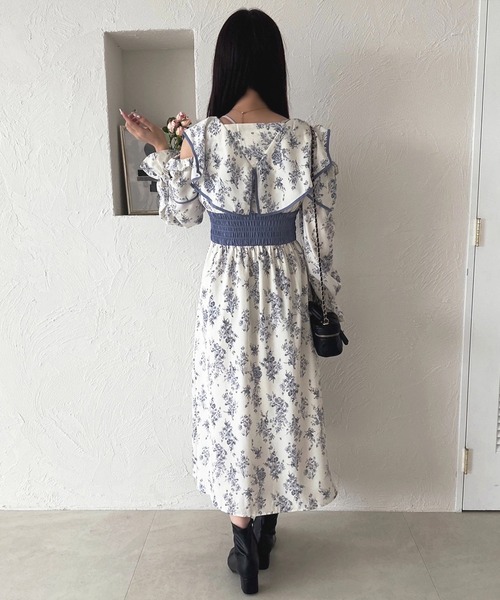 apres jour(アプレジュール)の「アソートスクエアラッフルワンピース【ZOZOTOWN限定アイテム】(ワンピース・レディース・ピンクベージュ/アイボリー/ボルドー/ライトブルー・フリー/X-LARGE)」の15枚目の写真