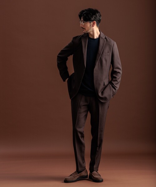 THE SHOP TK （ザ ショップ ティーケー ）の「◆バーズアイジャケット【セットアップ可/ビジネス対応】（テーラードジャケット・メンズ・ネイビー/ブラウン系その他・04/03/02/01）」の5枚目の写真