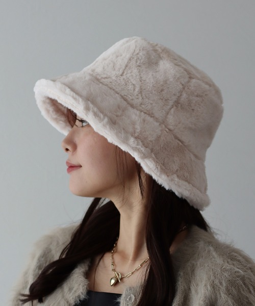 耳当て付き2WAYファーバケットハット（ハット）｜BLUEEAST（ブルー