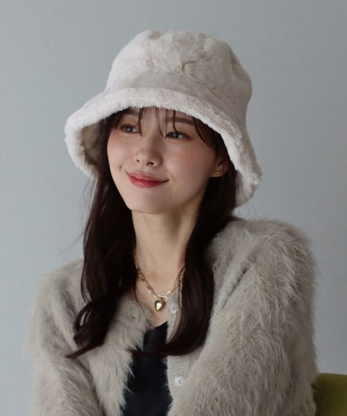 耳当て付き2WAYファーバケットハット（ハット）｜BLUEEAST（ブルー