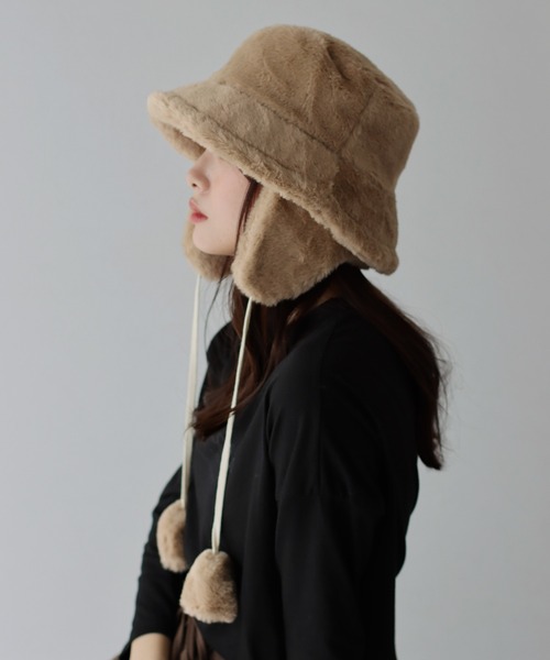 耳当て付き2WAYファーバケットハット（ハット）｜BLUEEAST（ブルー