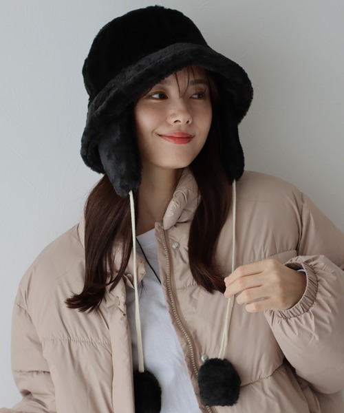 耳当て付き2WAYファーバケットハット（ハット）｜BLUEEAST（ブルー