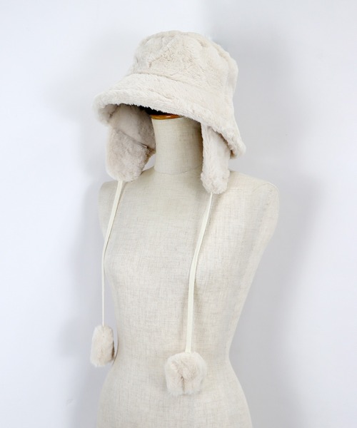 耳当て付き2WAYファーバケットハット（ハット）｜BLUEEAST（ブルー