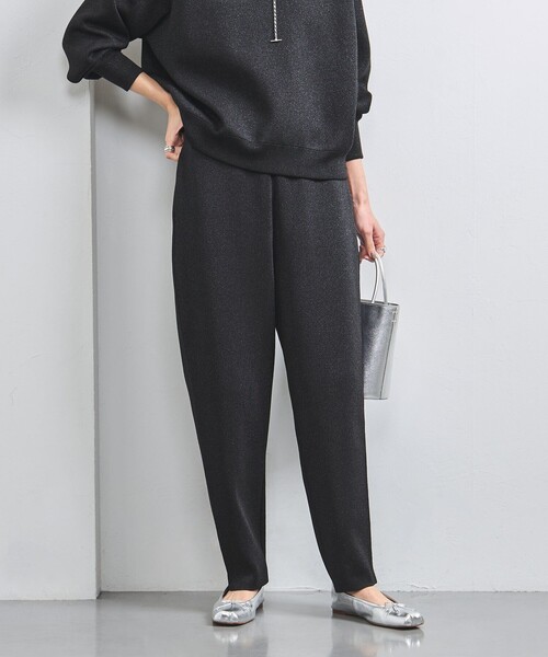セール】ラメ スウェット ニットパンツ BLACK（スウェットパンツ  