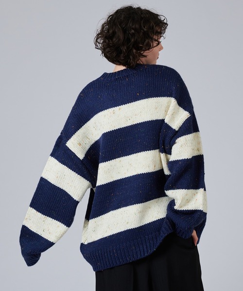 ONCILY（オンシェリー）の「NEP YARN VOLUME BORDER KNIT / カラー