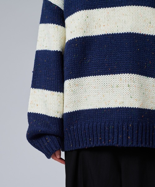 ONCILY（オンシェリー）の「NEP YARN VOLUME BORDER KNIT