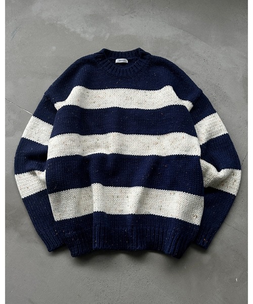 ONCILY（オンシェリー）の「NEP YARN VOLUME BORDER KNIT / カラー