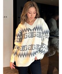 GYDA | SymmetryGYDAノルディックニットトップス(ニット/セーター)