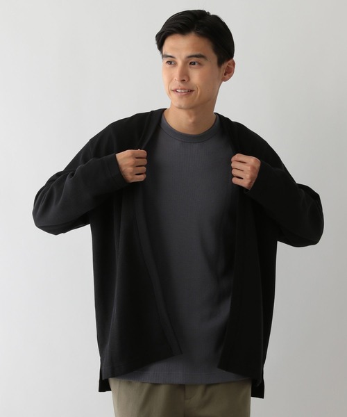 GLOBAL WORK Smile Seed Store（グローバルワーク スマイルシードストア）の「サーモモイストワッフルクルーTシャツ長袖/143073（Tシャツ/カットソー・メンズ・ブラック/グレイッシュベージュ/チャコール/オフホワイト/セージグリーン・MEDIUM/SMALL/X-LARGE/LARGE）」の18枚目の写真
