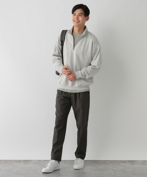 GLOBAL WORK Smile Seed Store（グローバルワーク スマイルシードストア）の「サーモモイストワッフルクルーTシャツ長袖/143073（Tシャツ/カットソー・メンズ・ブラック/グレイッシュベージュ/チャコール/オフホワイト/セージグリーン・MEDIUM/SMALL/X-LARGE/LARGE）」の8枚目の写真