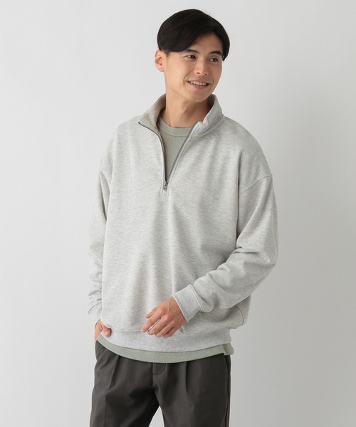 GLOBAL WORK Smile Seed Store（グローバルワーク スマイルシードストア）の「サーモモイストワッフルクルーTシャツ長袖/143073（Tシャツ/カットソー・メンズ・ブラック/グレイッシュベージュ/チャコール/オフホワイト/セージグリーン・MEDIUM/SMALL/X-LARGE/LARGE）」の9枚目の写真