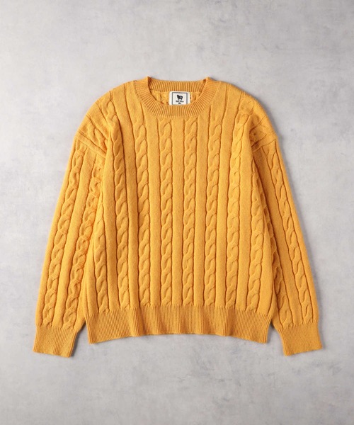 Right-on(ライトオン)の「ケーブルニット(ニット/セーター・レディース・イエロー/ネイビー・M/L/XL)」の8枚目の写真