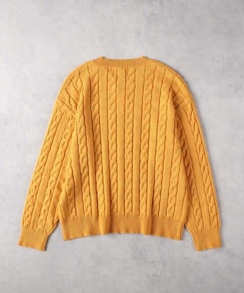 Right-on(ライトオン)の「ケーブルニット(ニット/セーター・レディース・イエロー/ネイビー・M/L/XL)」の7枚目の写真