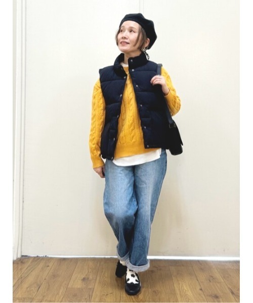 Right-on(ライトオン)の「ケーブルニット(ニット/セーター・レディース・イエロー/ネイビー・M/L/XL)」の19枚目の写真