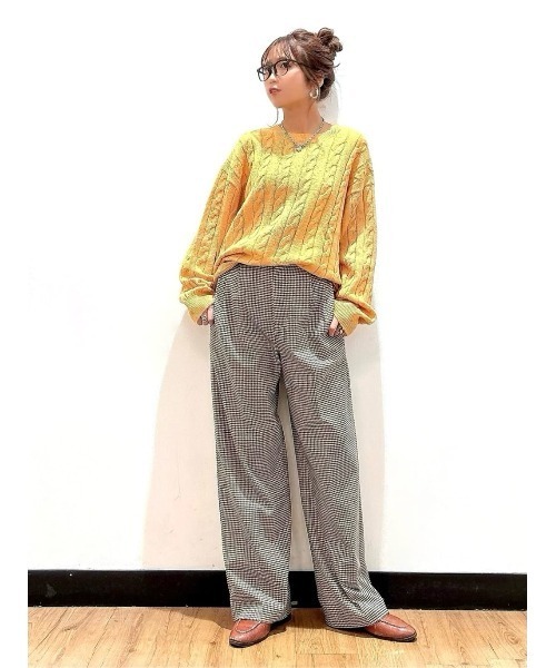 Right-on(ライトオン)の「ケーブルニット(ニット/セーター・レディース・イエロー/ネイビー・M/L/XL)」の21枚目の写真