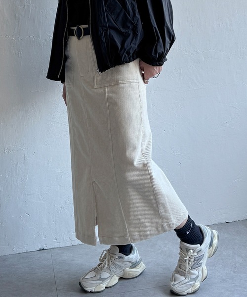 LBC（エルビーシー）の「コーデュロイIラインスカート（スカート・レディース・オレンジ/オフホワイト/チャコールグレー/ブルー・M/L）」の15枚目の写真