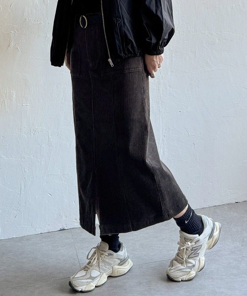 LBC（エルビーシー）の「コーデュロイIラインスカート（スカート・レディース・オレンジ/オフホワイト/チャコールグレー/ブルー・M/L）」の17枚目の写真