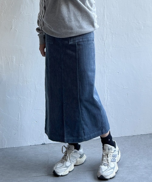 LBC（エルビーシー）の「コーデュロイIラインスカート（スカート・レディース・オレンジ/オフホワイト/チャコールグレー/ブルー・M/L）」の20枚目の写真