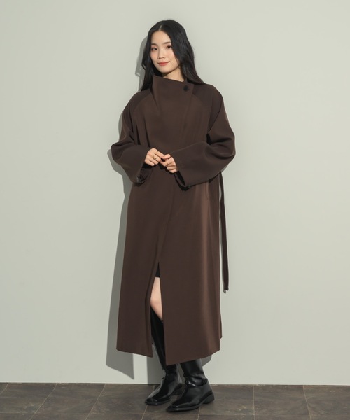 NEUNA（ヌナ）の「ドレープロングコート（ステンカラーコート）」 - WEAR