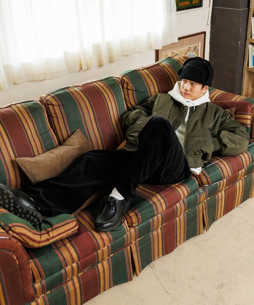 niko and...（ニコアンド）の「ウール混フライトニットワッチ（ニットキャップ/ビーニー・メンズ・グレー/ブラック・FREE）」の9枚目の写真