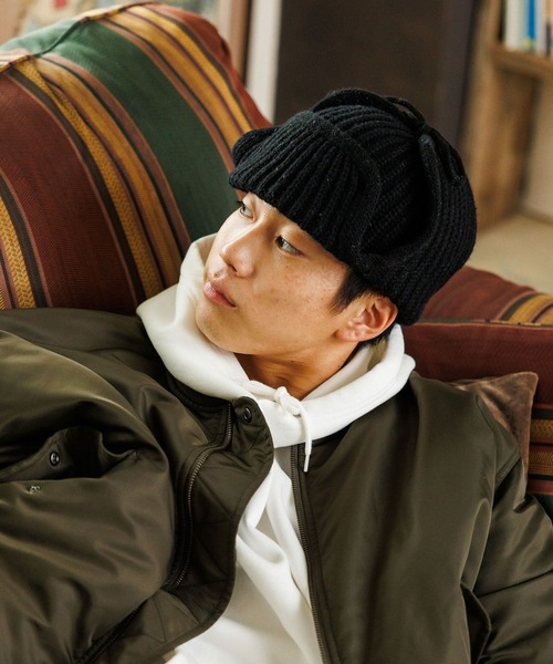 niko and...（ニコアンド）の「ウール混フライトニットワッチ（ニットキャップ/ビーニー・メンズ・グレー/ブラック・FREE）」の12枚目の写真