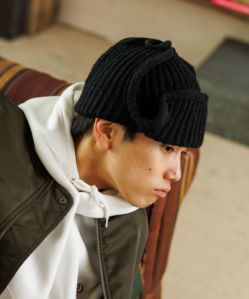 niko and...（ニコアンド）の「ウール混フライトニットワッチ（ニットキャップ/ビーニー・メンズ・グレー/ブラック・FREE）」の13枚目の写真