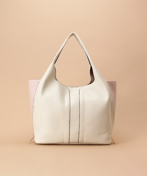 Samantha Thavasa(サマンサタバサ)の「サイドファスナー トートバッグ 大サイズ(トートバッグ・レディース・ブラック/カーキ/オフホワイト・FREE)」の5枚目の写真