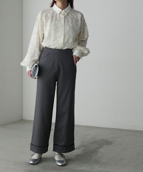 グルービンハイサックスブループリーツスラックス 新品 未使用 XL リネン グルービンハイサックスブループリーツスラックス 新品 未使用