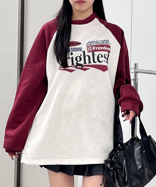 Figments(フィグメンツ)の「ロゴラグランスウェット(スウェット・レディース・ワインレッド/ブラック・FREE)」の9枚目の写真