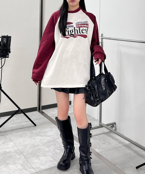 Figments(フィグメンツ)の「ロゴラグランスウェット(スウェット・レディース・ワインレッド/ブラック・FREE)」の10枚目の写真