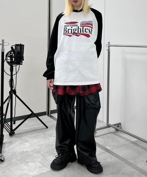 Figments(フィグメンツ)の「ロゴラグランスウェット(スウェット・レディース・ワインレッド/ブラック・FREE)」の8枚目の写真