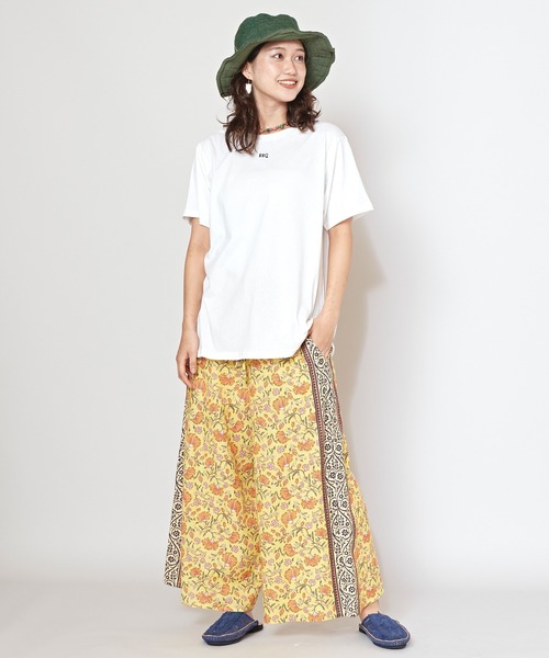 チャイハネ(チャイハネ)の「【チャイハネ】ネルドールメンズTシャツ(Tシャツ/カットソー・メンズ・マスタード/ホワイト・L/M)」の5枚目の写真