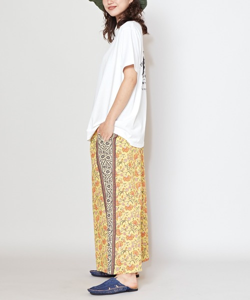 チャイハネ(チャイハネ)の「【チャイハネ】ネルドールメンズTシャツ(Tシャツ/カットソー・メンズ・マスタード/ホワイト・L/M)」の4枚目の写真