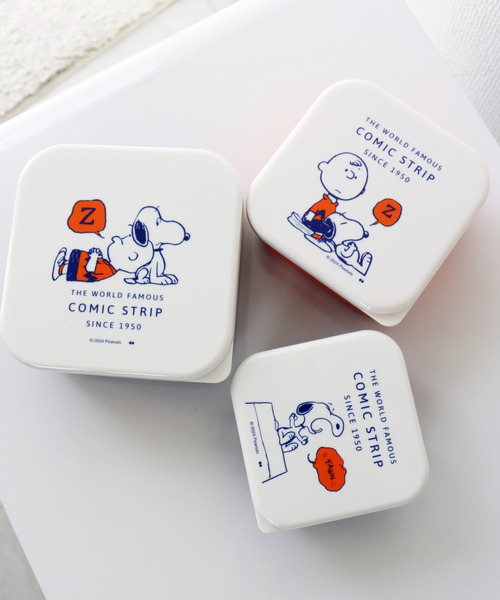 PEANUTS(ピーナッツ)の「〈PEANUTS/ピーナッツ〉LUNCH BOX/ランチボックス 3個セット(お弁当箱・レディース・アイボリー・ONE SIZE)」の1枚目の写真
